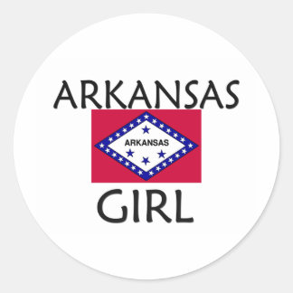 ARKANSAS GIRL CLASSIC ROUND STICKER