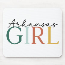 “Arkansas Girl” Colourful Typography