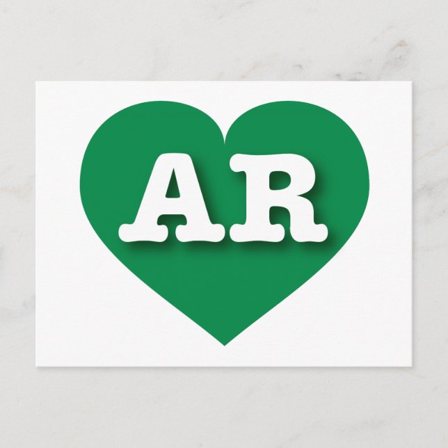 Arkansas Green Heart - I love AR Postcard (Front)