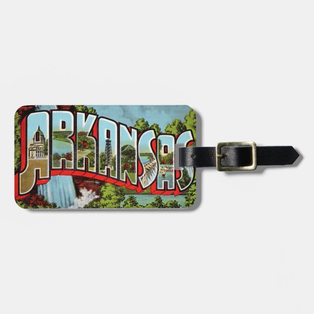 Arkansas Greeting Luggage Tag (Front Horizontal)