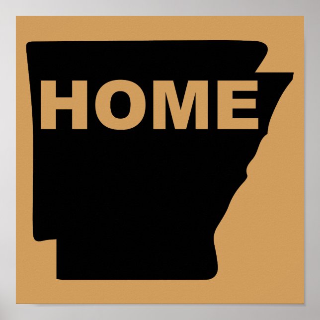 Arkansas Home Away From State Poster Sign (Front)