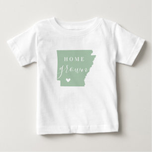Arkansas Home Grown   Editable Colours State Map Baby T-Shirt
