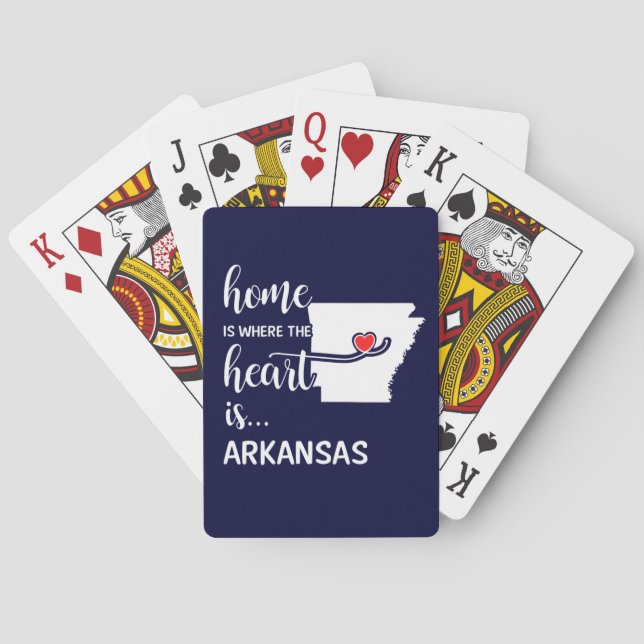Arkansas home is where the heart is playing cards (Back)