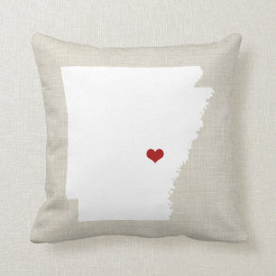 Arkansas Home State New Home Pillow 16" x 16"