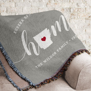 Arkansas Home State Personalised Throw Blanket