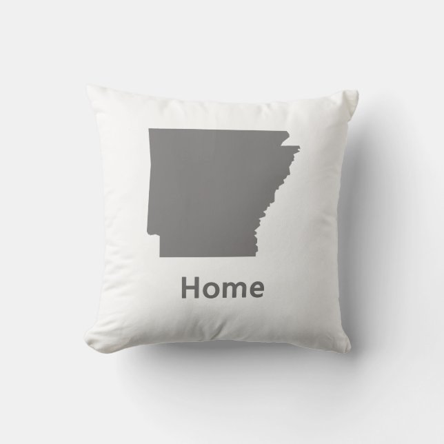 Arkansas Home Throw Pillow (Front)