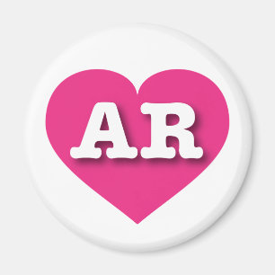 Arkansas Hot Pink Heart - I love AR Magnet