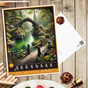 Arkansas Hyper-Realistic State Postcard