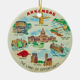 Arkansas Illustrated Ornament