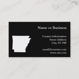 Arkansas in White Business Card