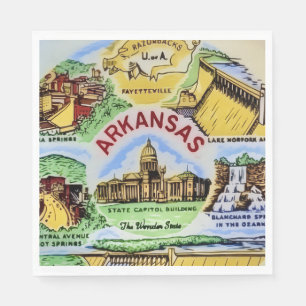 Arkansas Landmarks Party Napkin