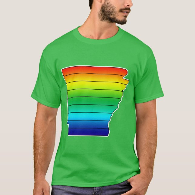 Arkansas LGBTQ Pride Flag Design Oversized T-Shirt (Front)