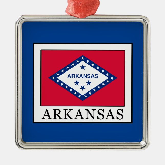 Arkansas Metal Tree Decoration (Front)