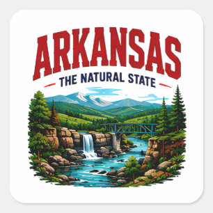 Arkansas Natural Beauty Adventure Square Sticker