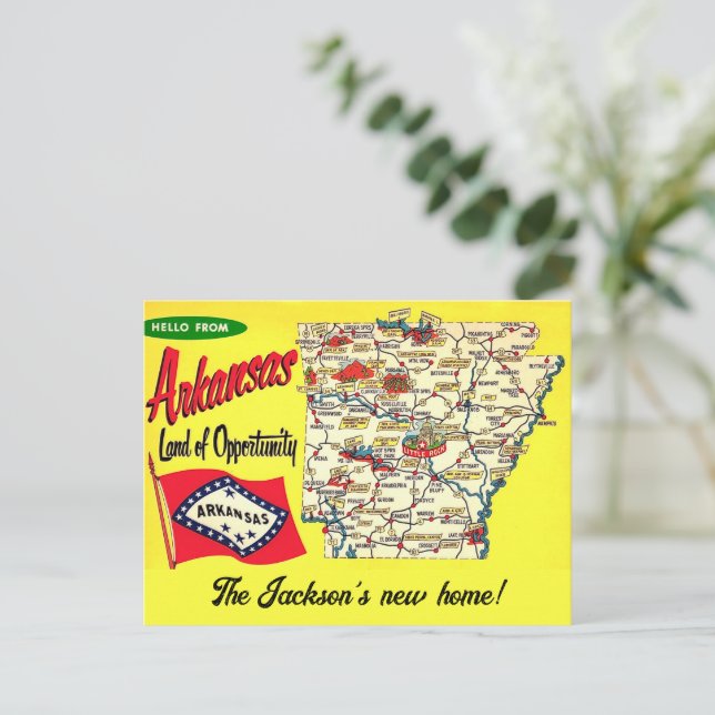 Arkansas - New Home Postcard  (Standing Front)
