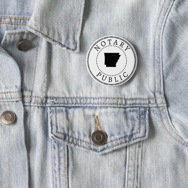 Arkansas Notary Public  6 Cm Round Badge (In Situ)