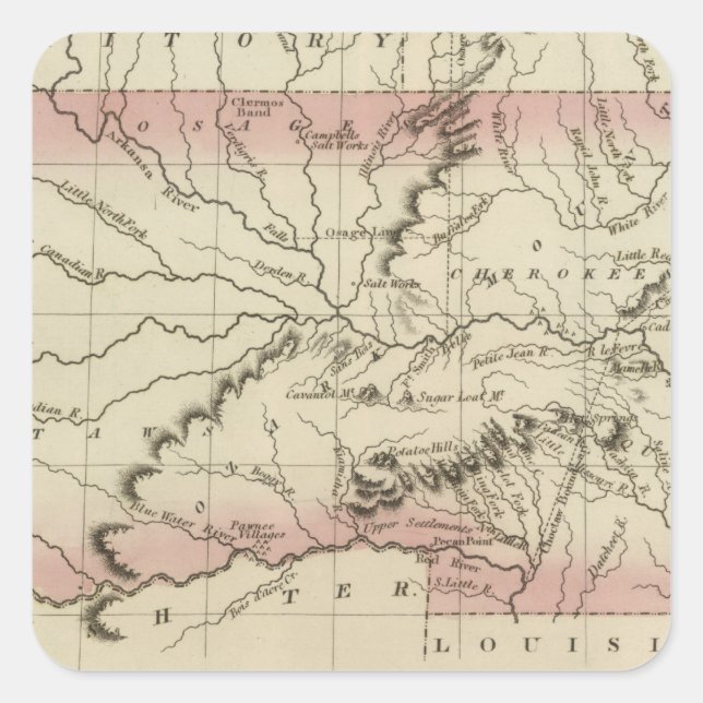 Arkansas, Oklahoma Square Sticker (Front)