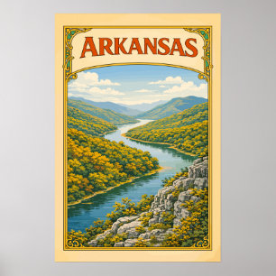 Arkansas Ozark Mountains Vintage Poster