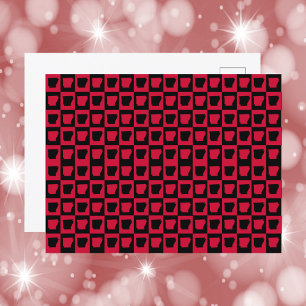 Arkansas Pattern Red and Black Postcard