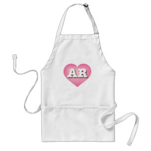 Arkansas Pink Fade Heart - I love AR Standard Apron