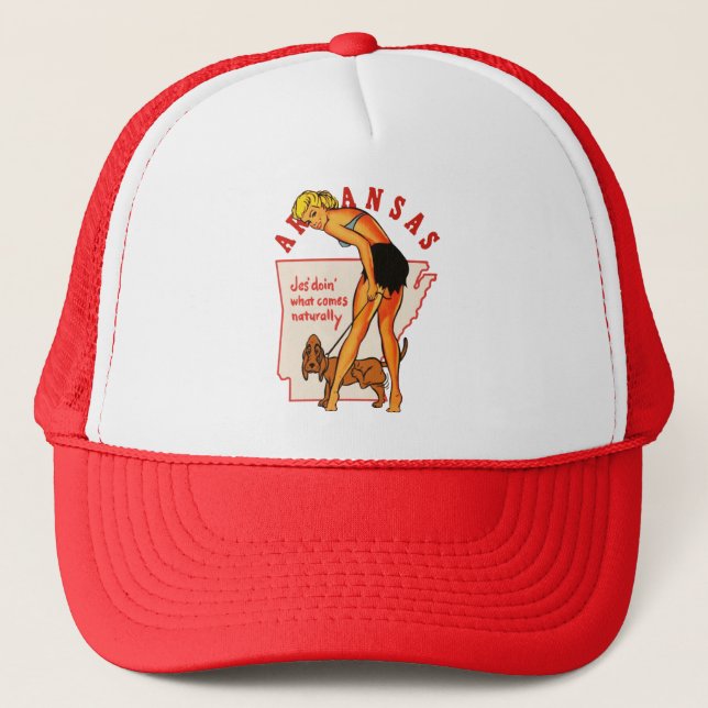 Arkansas Pinup Trucker Hat (Front)