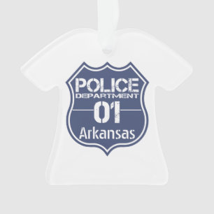 Arkansas Police Department Shield 01 Ornament