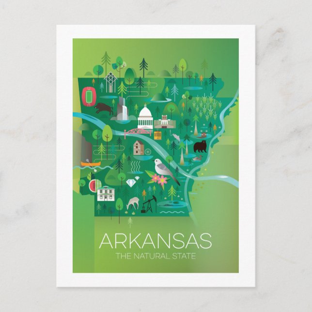 Arkansas Postcard (Front)