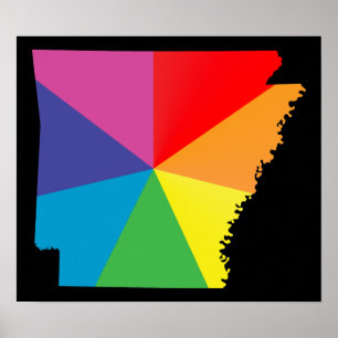 arkansas pride. angled. poster
