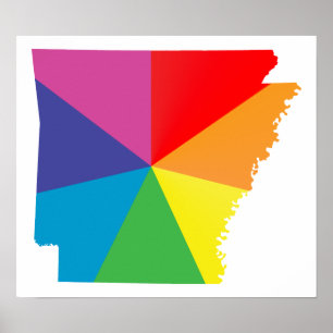arkansas pride. angled. poster