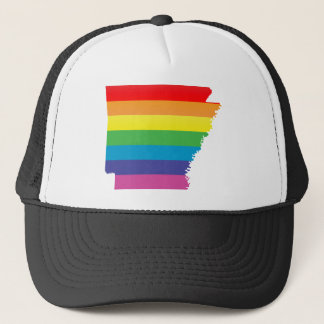arkansas pride. striped. trucker hat