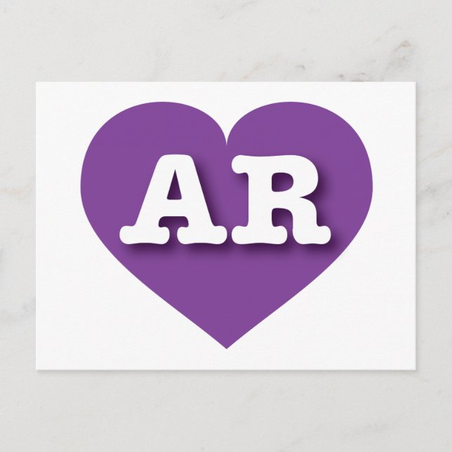 Arkansas Purple Heart - I love AR Postcard (Front)