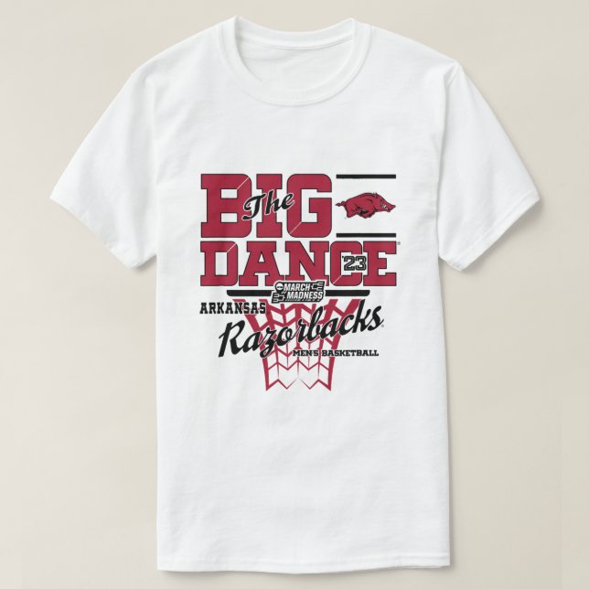 Arkansas Razorbacks March Madness Basketball Dance T-Shirt (Design Front)