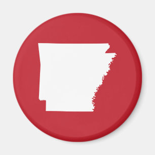 Arkansas Red and White Magnet