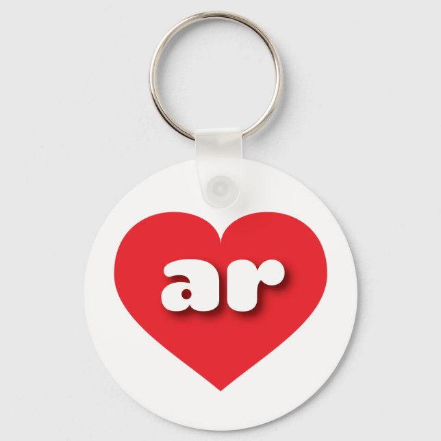 Arkansas red heart - I love ar Key Ring (Front)