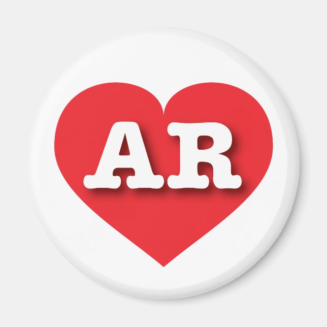Arkansas Red Heart - I love AR Magnet (Front)