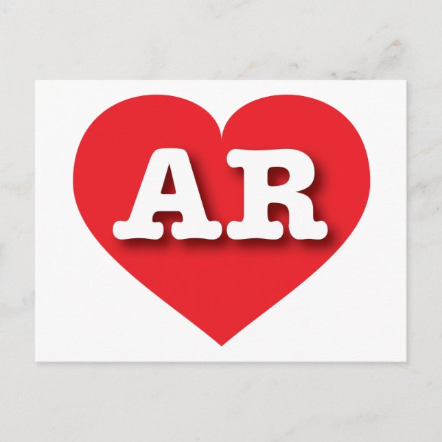 Arkansas Red Heart - I love AR Postcard (Front)