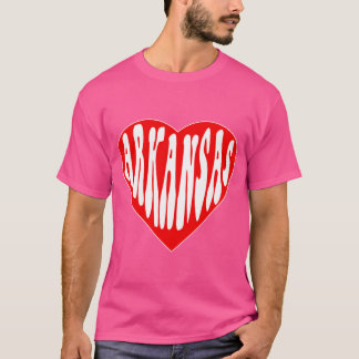 Arkansas Retro Text in Heart Design Premium T-Shirt