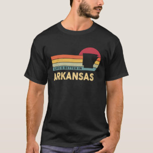 ARKANSAS Retro Vintage US State Map Arkansas Patri T-Shirt