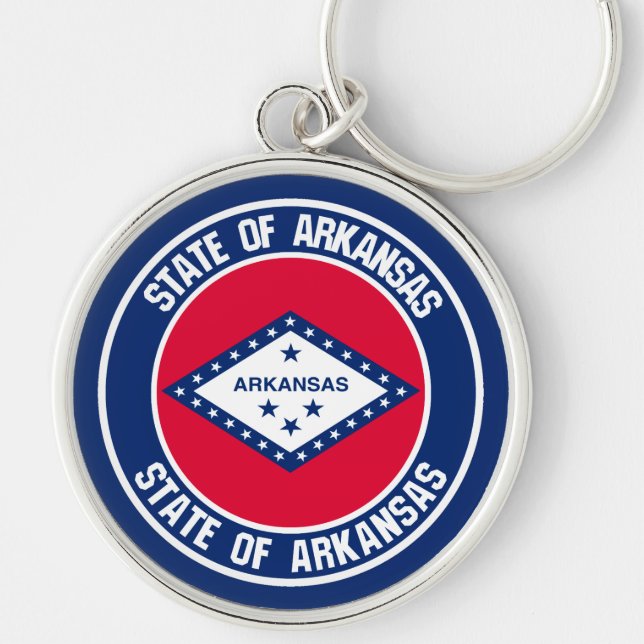 Arkansas Round Emblem Key Ring (Front)