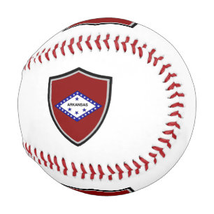 Arkansas shield flag baseball