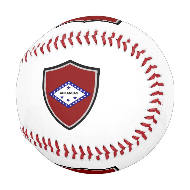 Arkansas shield flag baseball (Front Right)