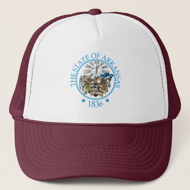 Arkansas sign trucker hat (Front)