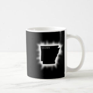 Arkansas Solar Eclipse April 8, 2024 State Outline Coffee Mug