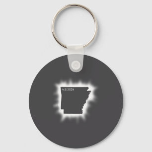 Arkansas Solar Eclipse April 8, 2024 State Outline Key Ring
