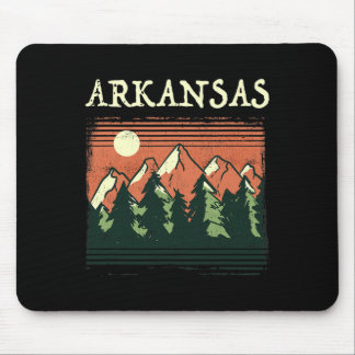 Arkansas Souvenir Hiking Mountains Sunset Vintage Mouse Mat