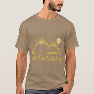 Arkansas Souvenir Hiking Mountains Sunset Vintage T-Shirt
