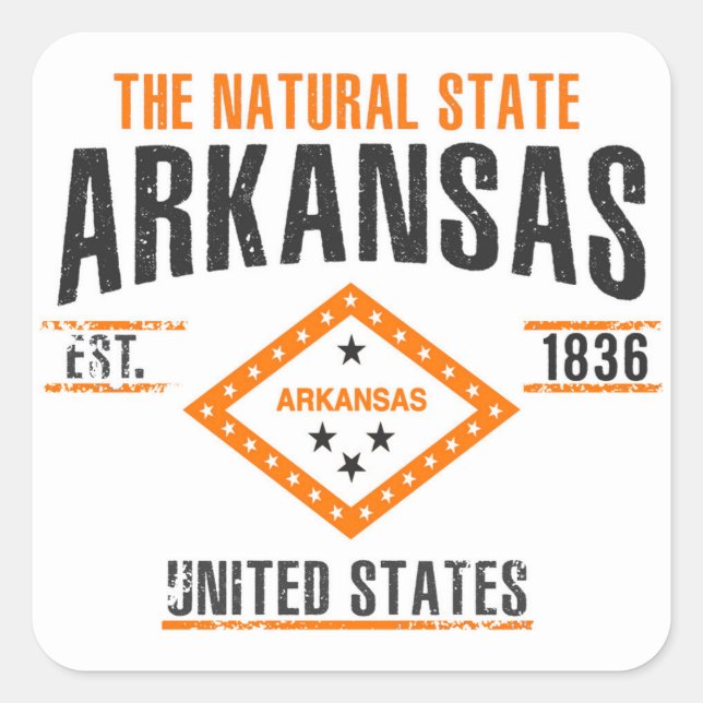 Arkansas Square Sticker (Front)