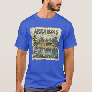 Arkansas Stamp State Distressed Vintage United Sta T-Shirt