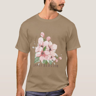 Arkansas State Apple Blossom Flower Watercolor Sti T-Shirt