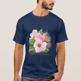 Arkansas State Apple Blossom Flower Watercolor Sti T-Shirt